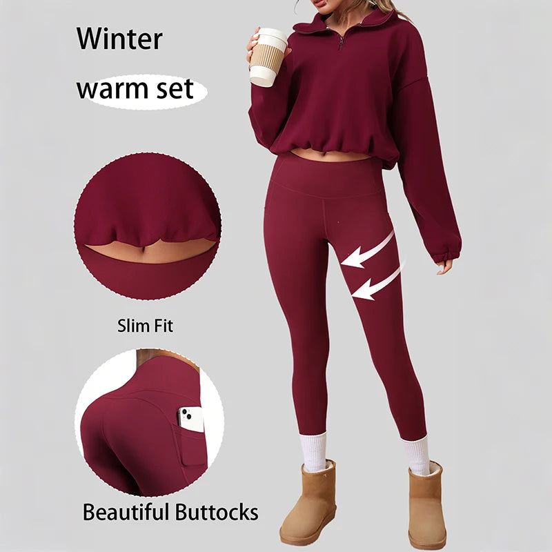 Elegant women’s sportswear with soft, flexible fabric — perfect for the gym or everyday wear.