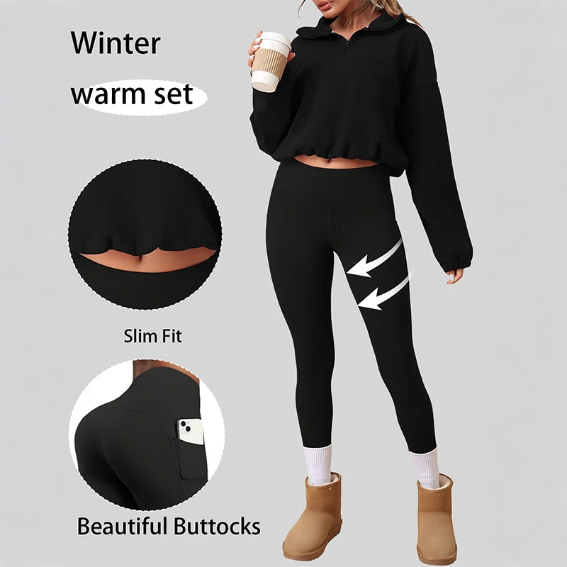 Elegant women’s sportswear with soft, flexible fabric — perfect for the gym or everyday wear.