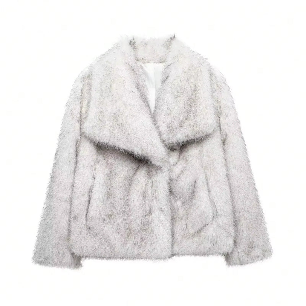 Women’s Faux Fur Coat
 معطف نسائي من الفرو