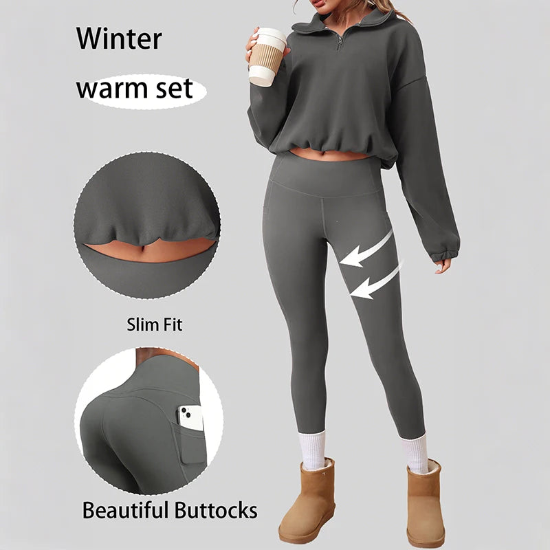 Elegant women’s sportswear with soft, flexible fabric — perfect for the gym or everyday wear.