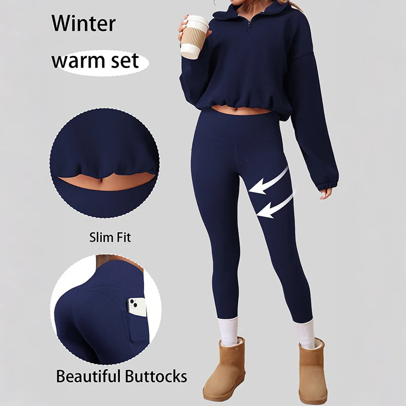 Elegant women’s sportswear with soft, flexible fabric — perfect for the gym or everyday wear.
